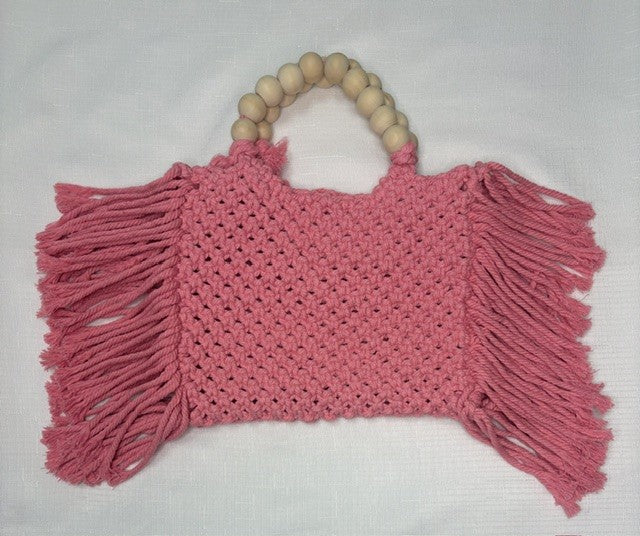 Macrame Woven Fringe Bag