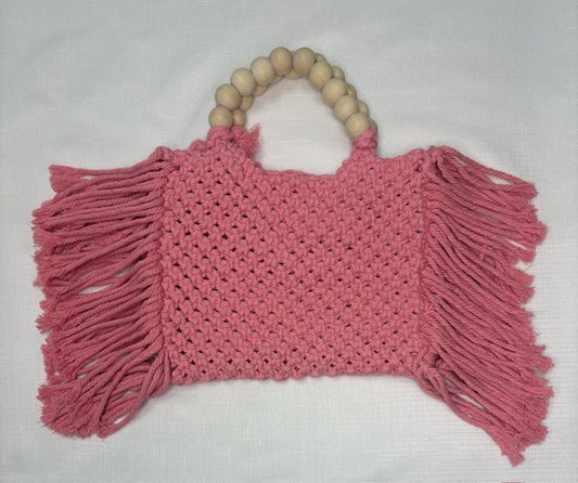 Macrame Woven Fringe Bag