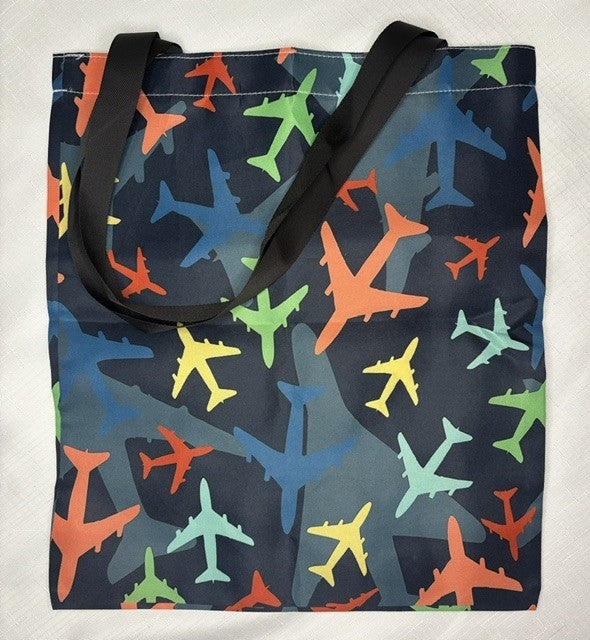 Multi-Color Airplane Tote Bag