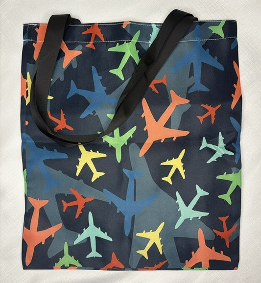 Multi-Color Airplane Tote Bag